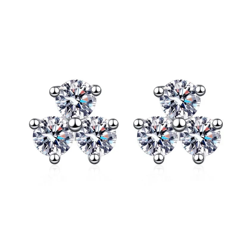 Daughter Adult's Day PT950 Platinum Stud Earrings Girl Birthday Gift 0.6CT Moissanite Diamond Valentine's Day Women Anniversary