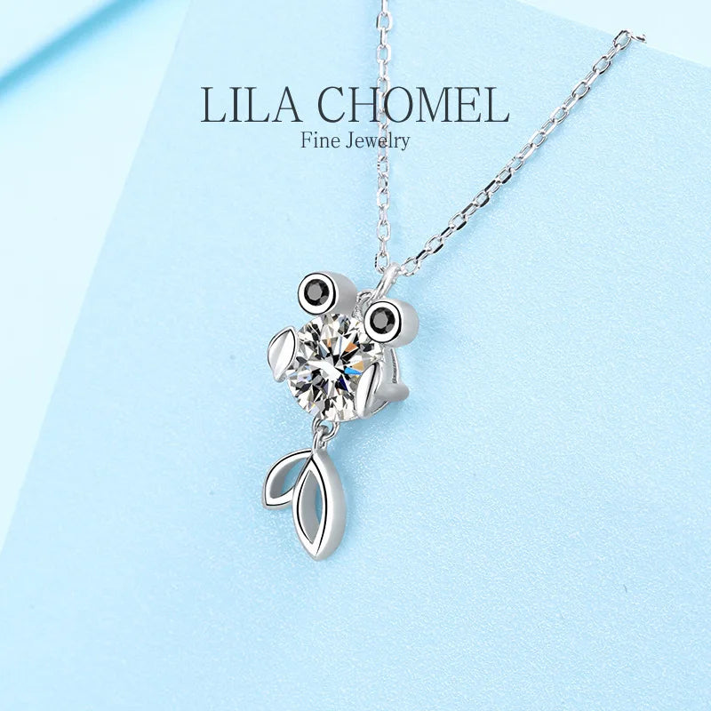 Luxury Platinum Pt950 cute fish Pendant for Women designer Moissanite Diamond Necklace birthday party Fine Jewelry girls Gift
