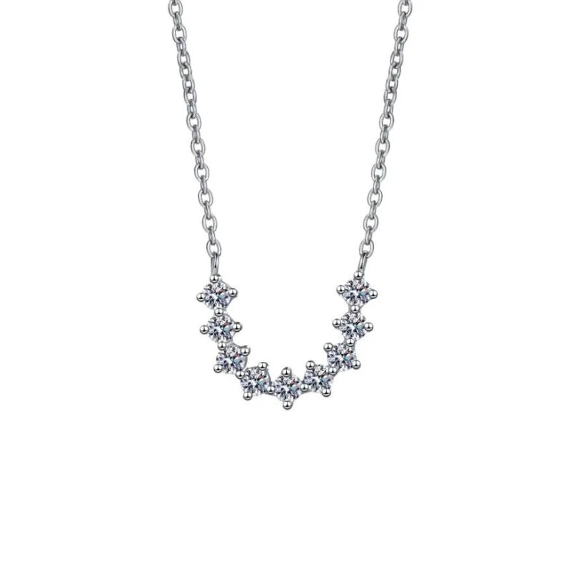 Lady Valentine's Day 18K White Gold Necklaces 0.54CT Moissanite Diamond Women Wedding Party PT950 Platinum Girl Birthday Gift