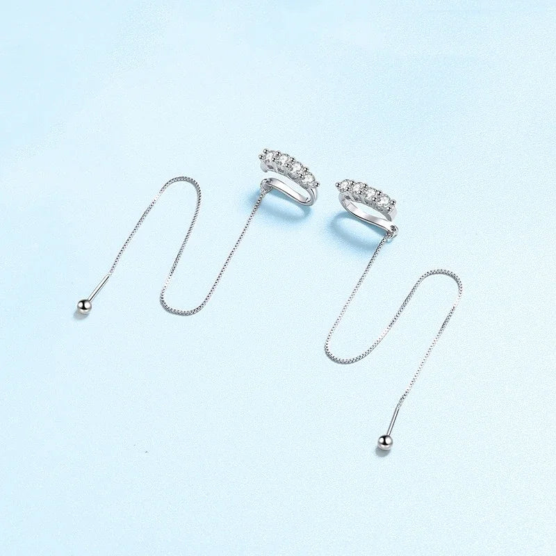 Valentine's Day Girl 18K White Gold Screw Drop Earrings Women 0.8CT Moissanite Diamond PT950 Platinum Wife Birthday Gift Jewelry