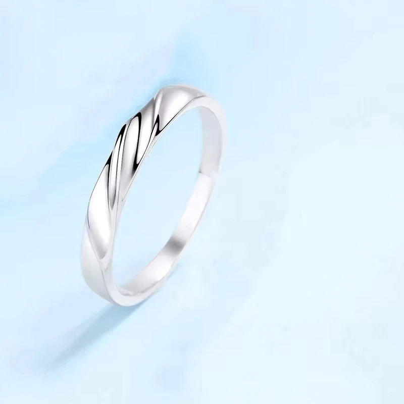 Engagement 18K White Gold Men Women Wedding Band Lover Moissanite Diamond Girl Birthday Gift Couple Rings Unisex Valentine's Day