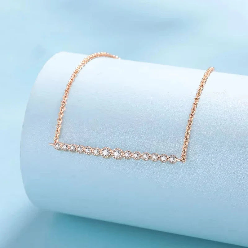 Women Valentine's Day 18K White Gold Girl Wedding Bracelets 0.24CT Moissanite Diamond PT950 Platinum Daughter Birthday Gift Lady