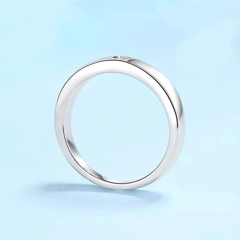 Engagement Rings PT950 Platinum Women Wedding Band Daughter 0.1Carat Moissanite Diamond Birthday Gift Girlfriend Valentine's Day