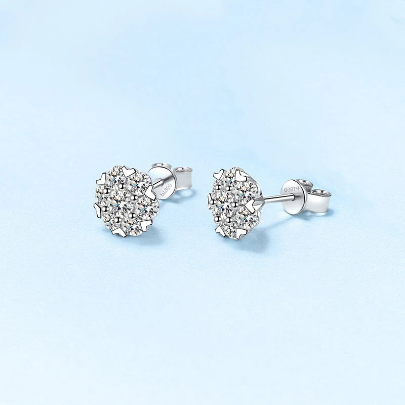 Daughter Adult's Day Gift Platinum PT950 Stud Earrings Girl Birthday Gift 0.48/1.6CT Moissanite Diamond Valentine's Day WOMEN