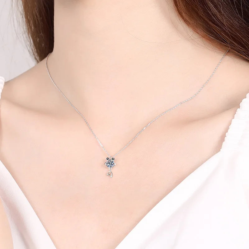 Luxury Platinum Pt950 cute fish Pendant for Women designer Moissanite Diamond Necklace birthday party Fine Jewelry girls Gift