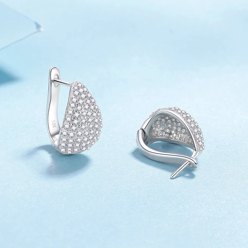 Classic White Gold 18K Waterdrop Fine Jewelry Pear Shaped Wedding Stuff 1.31 Carat VVS1 D color Moissanite Diamond Drop Earrings