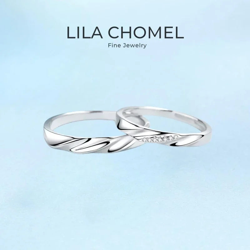 Engagement 18K White Gold Men Women Wedding Band Lover Moissanite Diamond Girl Birthday Gift Couple Rings Unisex Valentine's Day