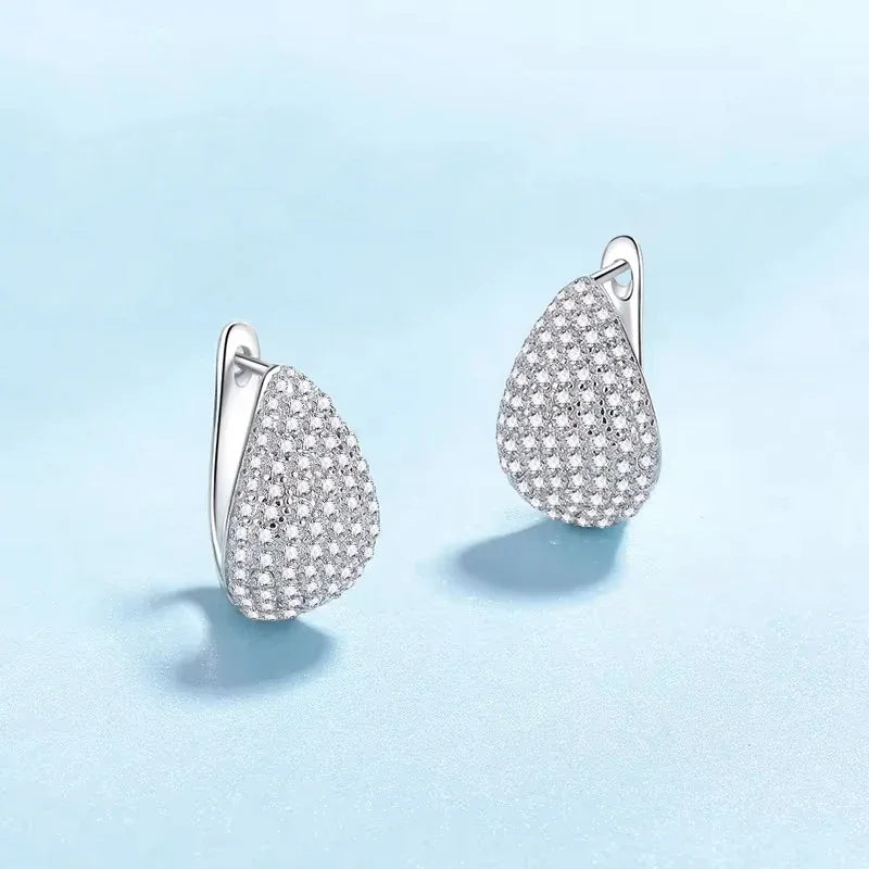 Girlfriend Birthday Gift PT950 Platinum Drop Earrings Women Wedding Fine Jewelry 1.31CT Moissanite Diamond Lady Valentine's Day