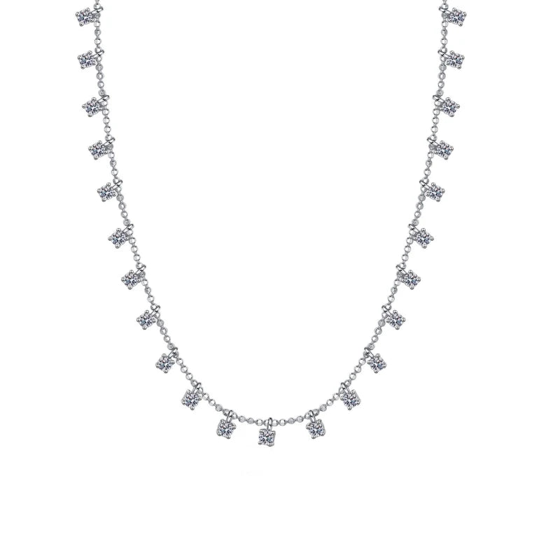 Valentine's Day 18K White Gold Women Wedding Necklaces 3/9CT Moissanite Diamond Pendant PT950 Platinum Girl Birthday Gift Party