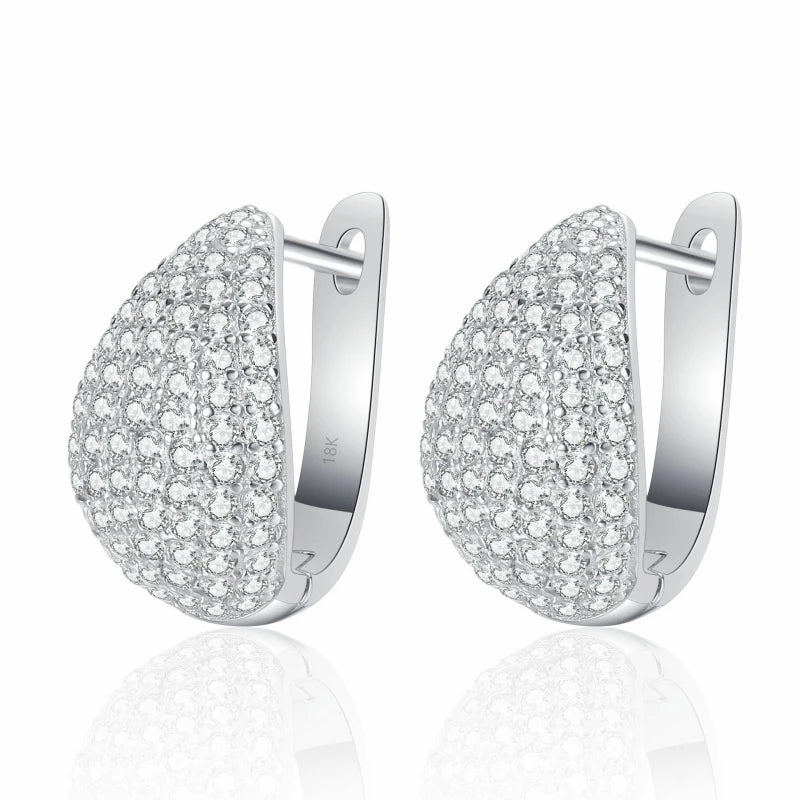 Classic White Gold 18K Waterdrop Fine Jewelry Pear Shaped Wedding Stuff 1.31 Carat VVS1 D color Moissanite Diamond Drop Earrings