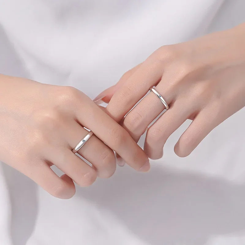 18K White Rose Gold Moissanite Engagement Women Men Wedding Band Valentine's Day Couple PT950 Platinum Girl Valentine's Day Lover Rings