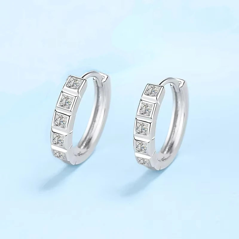 Nice Daughter Adult's Day PT950 Platinum Stud Earrings Girl Birthday Gift 0.8CT Moissanite Diamond Valentine's Day Women Wedding