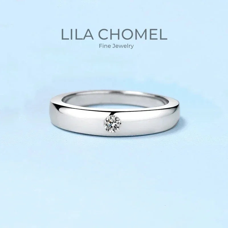 Engagement Rings PT950 Platinum Women Wedding Band Daughter 0.1Carat Moissanite Diamond Birthday Gift Girlfriend Valentine's Day