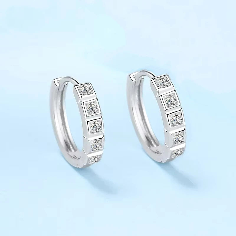 Nice Daughter Adult's Day PT950 Platinum Stud Earrings Girl Birthday Gift 0.8CT Moissanite Diamond Valentine's Day Women Wedding
