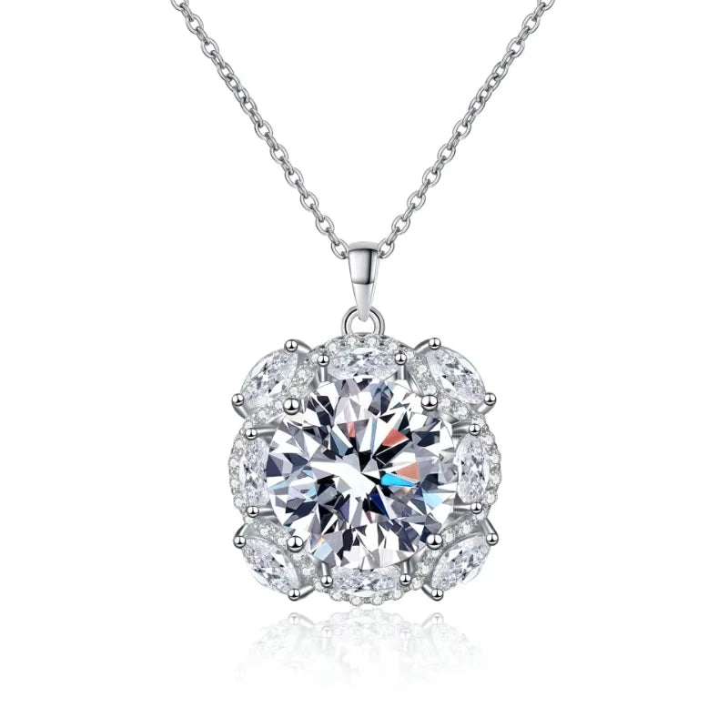 Girlfriend Birthday Gift PT950 Platinum Necklaces Women 10Carat D Color Moissanite Diamond Pendant Daughter Wedding Fine Jewelry