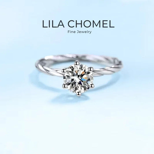 Lady Birthday Gift PT950 Platinum Women Rings VVS1 D Color 1CT Moissanite Diamond Wedding Band Girl Valentine's Day Fine Jewelry