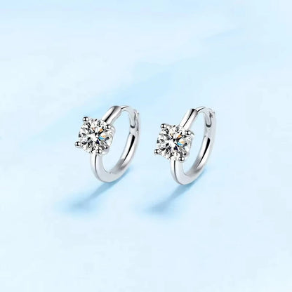 Designer Engagement PT950 Platinum Women Wedding Hoop Earrings Moissanite Diamond 1/2CT Valentine's Day Girlfriend Birthday Gift