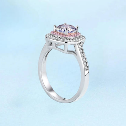 Romantic Girl Birthday Gift 18K White Gold Women Wedding Band 1CT VVS D Color Moissanite Diamond PT950 Platinum Valentine's Day