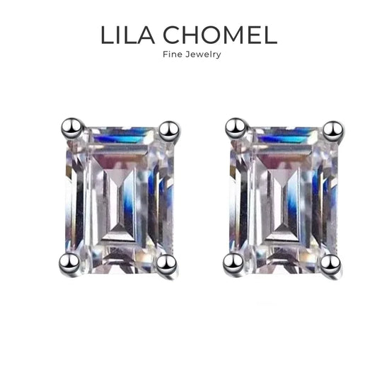Women Valentine's Day 18K White Gold Stud Earrings Wedding Jewelry 1/2CT Moissanite Diamond PT950 Platinum Girl Birthday Gift