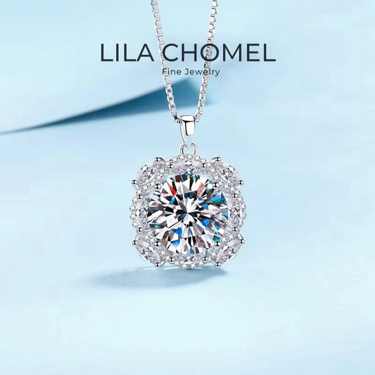 Girlfriend Birthday Gift PT950 Platinum Necklaces Women 10Carat D Color Moissanite Diamond Pendant Daughter Wedding Fine Jewelry