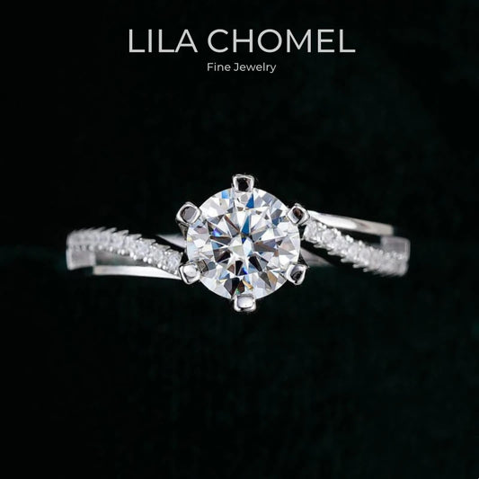 Lover Valentine's Day 18K White Gold Birthday Gift Rings 1CT Moissanite Diamond Women Wedding Band PT950 Platinum Party Jewelry