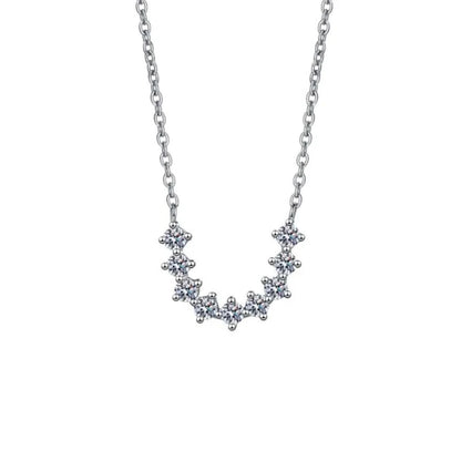 Lady Valentine's Day 18K White Gold Necklaces 0.54CT Moissanite Diamond Women Wedding Party PT950 Platinum Girl Birthday Gift