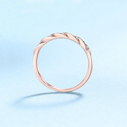 Daughter Birthday Gift 18K Rose Gold Women Wedding Band 0.12CT Moissanite Diamond Girl Valentine's Day Lady Christmas Gift Rings