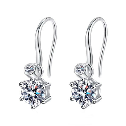 Women Valentine's Day 18K White Gold Wedding Drop Earrings 1.12/2.12/4.12CT Moissanite Diamond PT950 Platinum Girl Birthday Gift