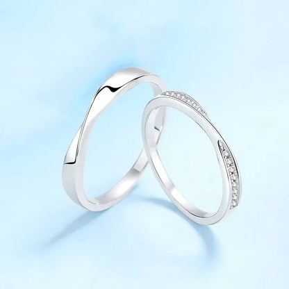 Lover Wedding Band 18K White Gold Men Women Valentine's Day Rings 0.64CT Moissanite Diamond Girl Engagement Boy Birthday Gift