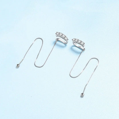Valentine's Day Girl 18K White Gold Screw Drop Earrings Women 0.8CT Moissanite Diamond PT950 Platinum Wife Birthday Gift Jewelry