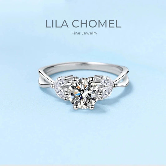 Luxury Women Wedding Band Platinum PT950 Rings Birthday Gift Moissanite Diamond VVS1 D Color 1Carat Girl Engagement Fine Jewelry