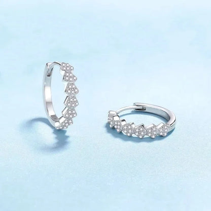 Girlfriend Birthday Gift Platinum PT950 Women Wedding Hoop Earrings Elegance Moissanite Diamond 0.35CT Engagement Fine Jewelry