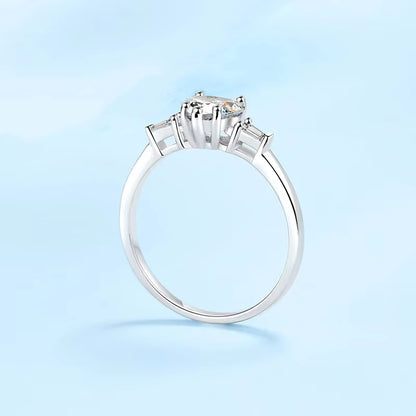 Designer Engagement Rings 18K White Gold Women Wedding Band Ring 1CT VVS1 D Color Moissanite Diamond Girlfriend Valentine's Day