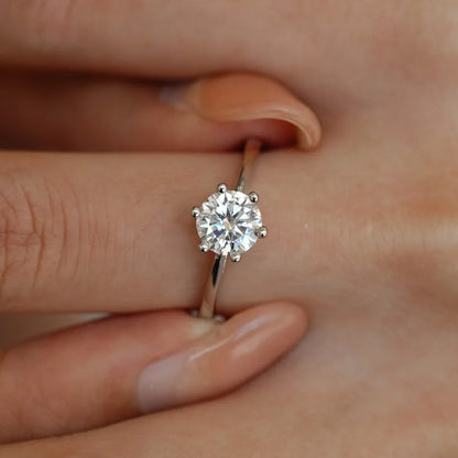 18K White Gold Women Engagement Wedding Band 0.5/0.8/1/2/3CT VVS1 D Color Moissanite Diamond Girl Birthday Gift PT950 Wife Rings