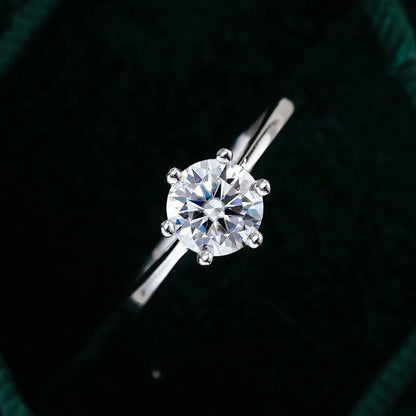 18K White Gold Women Engagement Wedding Band Diamond Girl Birthday Gift 0.5/0.8/1/2/3CT VVS1 D Color Moissanite PT950 Wife Rings