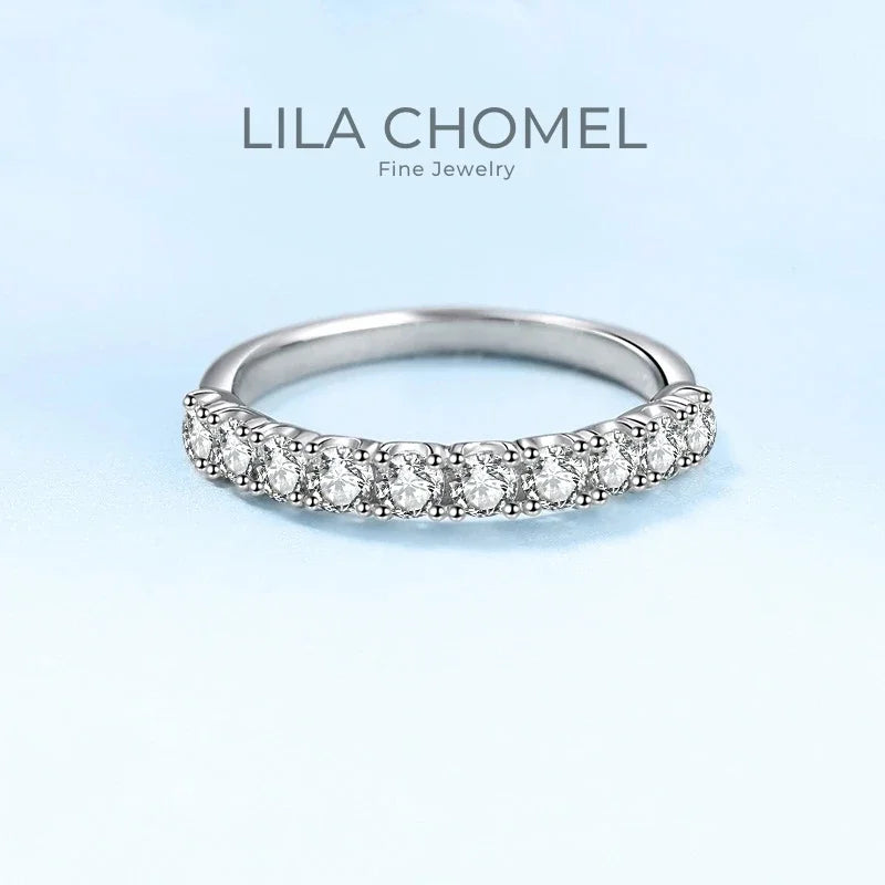 Girlfriend Birthday Gift Platinum PT950 Rings Women Engagement 0.6/1CT Moissanite Diamond Daughter Fine Jewelry Wedding Bands