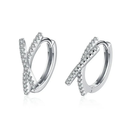 Valentine's Day PT950 Platinum Engagement Hoop Earrings Women Wedding Fine Jewelry 0.28CT Moissanite Diamond Girl Birthday Gift