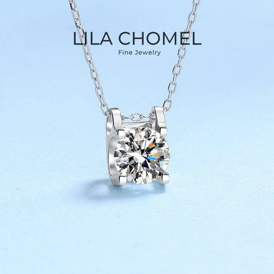 Wedding PT950 Platinum Necklaces Women 0.8ct D Color VVS1 Moissanite Diamond Pendant Engagement Girl Fine Jewelry Birthday Gift