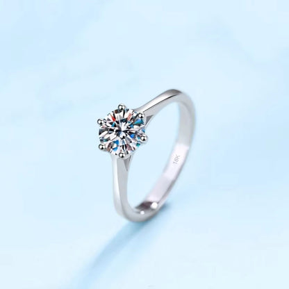 18K White Gold Wedding Band Moissanite Diamond Lover Rings Women Engagement Men 0.5/1CT Valentine's Day PT950 Girl Birthday Gift