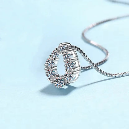 Engagement Platinum PT950 Necklaces Women Wedding Fine Jewelry Daughter Adult's Day 0.62CT Moissanite Diamond Girl Birthday Gift