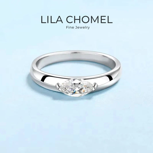 Birthday Gift Platinum PT950 Women Wedding Band Moissanite Diamond 0.5CT Daughter Bar Mitzvah Girl Valentine's Day Rings Jewelry