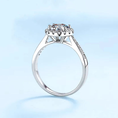 Engagement 18K White Gold Women Wedding Band 0.3/0.5/1/2CT Moissanite Diamond Girl Birthday Gift PT950 Platinum Valentine's Day