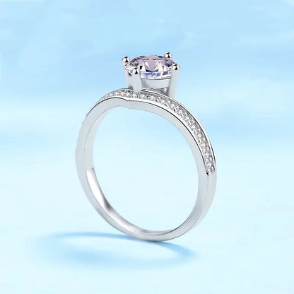 Engagement 18K White Gold Wedding Band Women VVS D Color 0.5/1/2CT Moissanite Diamond Girl PT950 Platinum Valentine's Day Rings