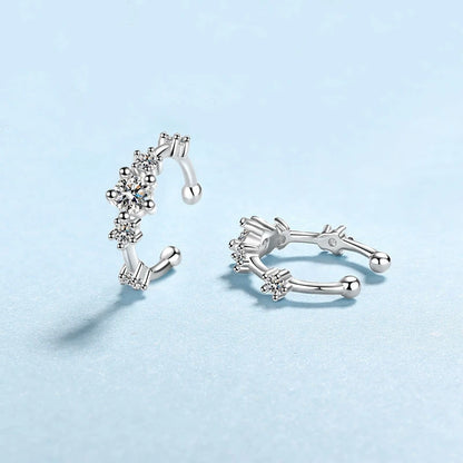 Girlfriend Birthday Gift 18K White Gold Clip Earrings Women Wedding Fine Jewelry 0.64CT Moissanite Diamond Girl Valentine's Day