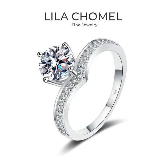 Engagement 18K White Gold Wedding Band Women VVS D Color 0.5/1/2CT Moissanite Diamond Girl PT950 Platinum Valentine's Day Rings