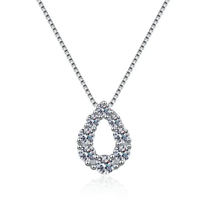 Engagement Platinum PT950 Necklaces Women Wedding Fine Jewelry Daughter Adult's Day 0.62CT Moissanite Diamond Girl Birthday Gift