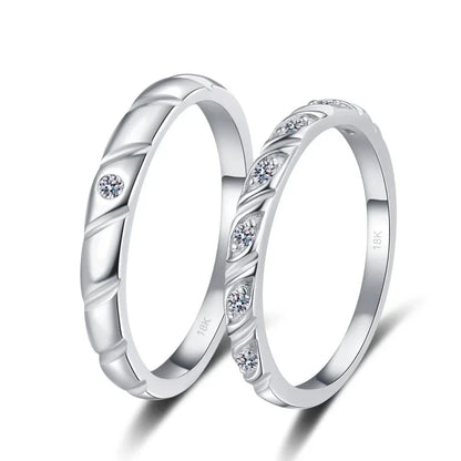18K Rose White Gold Lover Women Men Moissanite Diamond Engagement Wedding Band Girlfriend Birthday Gift PT950 Platinum Rings