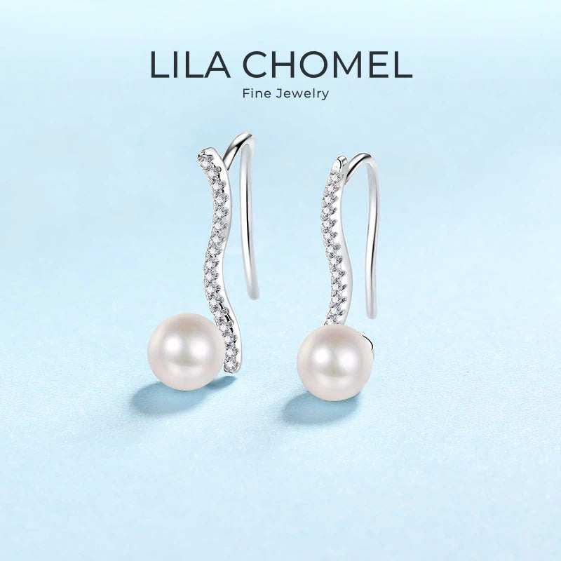 Brincos de diamante moissanite 0,14ct para presente de aniversário de filha, dia dos namorados, joia de casamento de pérolas de platina PT950
