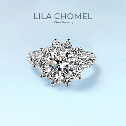 Girlfriend Valentine's Day Platinum PT950 Christmas Gift Rings 3CT VVS1 D Color Moissanite Diamond Wedding Band Women Birthday