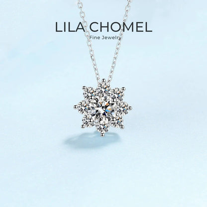 WOMEN Valentine's Day Platinum PT950 Wedding Necklaces 1/2CT VVS1 D Color Moissanite Diamond Pendant Girlfriend Birthday Gift
